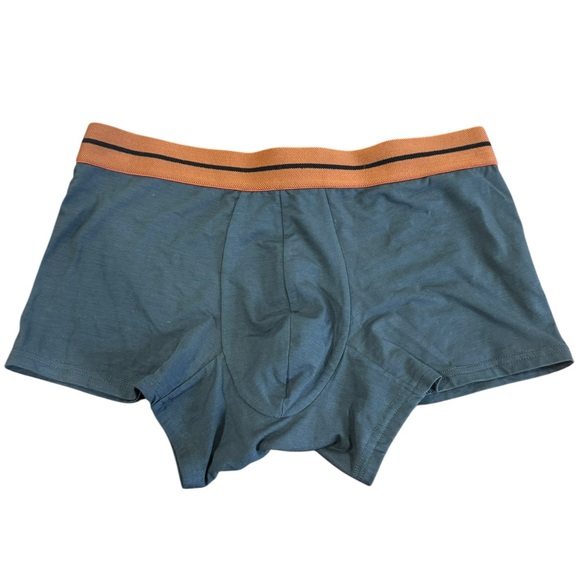 ZEGNA***Men's Gray Boxer Briefs with Orange Waistband***Med. $140 NWT - Picture 1 of 3
